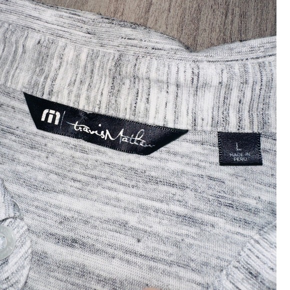 W1 Travis Mathew Flying Tortilla Golf Polo Heather Short Sleeve Shirt Large - Picture 4 of 6